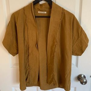 Black Crane / Shortsleeved silk kimono